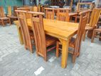 Teak Heavy Legs Dining Table With 6 Chairs "6x3"