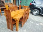 Teak Heavy Legs Dining Table With 6 Chairs