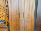 Teak Heavy Modern 2 Door Wardrobe