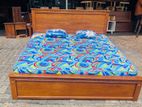 Teak Heavy Modern 42" Royal Box Bed 60x72