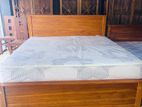 Teak Heavy Modern 45 Inch Headboard Box Bed 60x72