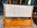 Teak Heavy Modern 45inch Cushioned Box Bed 60x72