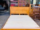 Teak Heavy Modern 45inch Headboard Box Bed 60x72