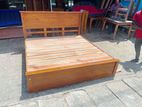 Teak Heavy Modern 45inch Headboard Box bed 72x72