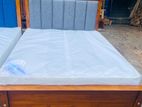 Teak Heavy Modern 45inch Royal Cushioned Box Bed 60x72