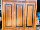 Teak Heavy Modern 7ft 3 Door Wardrobe