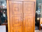 Teak Heavy Modern 7ft Two Door Wardrobe