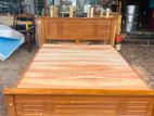 Teak Heavy Modern Box Bed 60x72 - 6x5