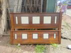 Teak Heavy Modern Box Bed 60x72