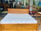 Teak Heavy Modern Box Bed 72x72