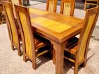 Teak Heavy Modern Dining Table And 6 chairs code 6188
