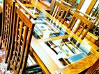 Teak heavy Modern Dining Table And 6 chairs code 7199