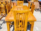 Teak Heavy Modern Dining Table with 6 Chairs Code 0200