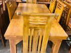 Teak Heavy Modern Dining Table with 6 Chairs