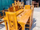 Teak Heavy Modern Dining Table with 6 Chairs^**^