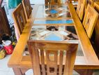 Teak Heavy Modern Dining Table with 6 Chairs*~~*