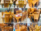 Teak Heavy Modern Dining Table with 6 Chairs^^**^^