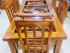 Teak Heavy Modern Dining Table with 6 Chairs::--::