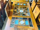 Teak Heavy Modern Dining Table With 6 Chairs--//---