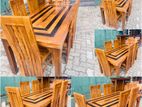 Teak Heavy Modern Dining Table With 6 Chairs--//--