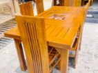 Teak Heavy Modern Dining Table with 6 Chairs::--::