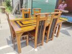 Teak Heavy Modern Dinning Table Chairs--6ftx3ft--Td0230