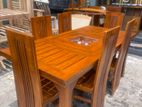 Teak Heavy Modern Dinning Table Chairs 6ftx3ft TDT1401