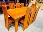 Teak Heavy Modern Dinning Table with 8 Chairs 7ftx3.5ft Td1804