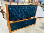 Teak Heavy Modern Elegant Royal 45inch Cushioned Box Bed 72x72