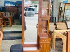 Teak Heavy Modern Full Hight Mirror LEDLight Dressing Table with Humpty