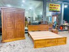 Teak Heavy Modern King Size Bedroom Set