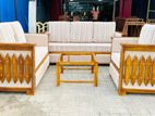 Teak Heavy Modern Larag Sofa Set with Stone Table Code 83737