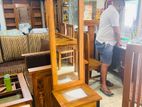 Teak Heavy Modern Large Box Dressing Table with Makeup Light