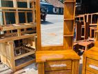 Teak Heavy Modern Large Dressing Table with LED Light