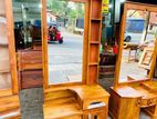 Teak Heavy Modern Large Dressing Table with LED Light