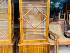 Teak Heavy Modern Liquor Display Cabinet--2.5ftx6ft---Ld1780