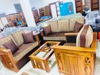 Teak Heavy Modern Royal Indian Sofa with Ex Large Stool