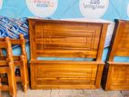 Teak Heavy Modern Single Box Bed 36x72