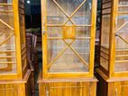 Teak Heavy Modern Single Door Liquor Show Cupboard