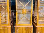 Teak Heavy Modern Single Door Liquor Show Cupboard::-::