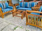 Teak Heavy Modern Sofa Set with Stone Table Code 72736