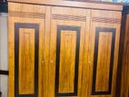 Teak Heavy Modern Three Door 7ft Wardrobe