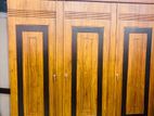 Teak Heavy Modern Three Door Wardrobe---