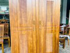 Teak Heavy Modern Two Door Wardrobe