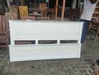 Teak Heavy Modern White Wash Box Bed 72x60