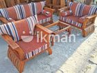 Teak Heavy Rosam Larag Sofa Set with Stone Table Code 83736