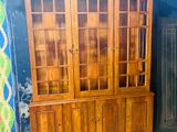 Teak Heavy Three Doors Display Cupboard