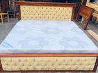 Teak Heavy Top3 Lights Royal Cushioned Bed with Imperio 6" Mattress 6x6