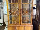 Teak Heavy Two Door Display Cupboard 6x4