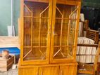 Teak Heavy Two Door Height Display Cupboard